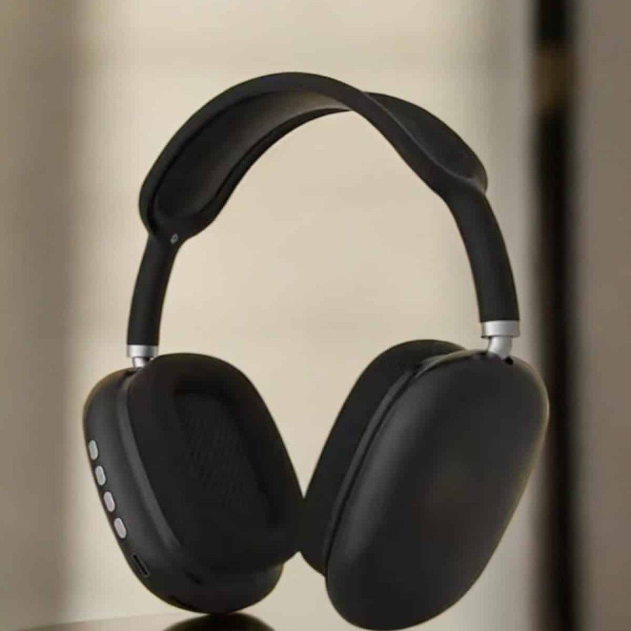 P9 Plus Headphone Black On-Ear Wireless with Bluetooth Connection