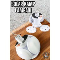 Camping Lamp Searchlight White Light Solar Powered Solar Lighting 5 Wings Foldable