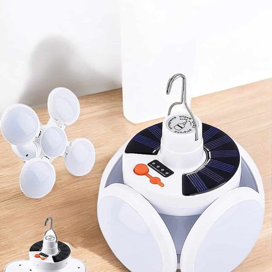 Foldable Portable Camping Lamp Searchlight White Light Solar Powered Solar Lighting