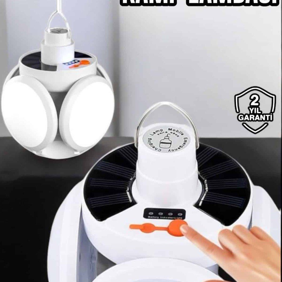 Foldable Portable Camping Lamp Searchlight White Light Solar Powered Solar Lighting