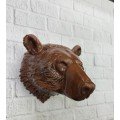 Bear Head Wall Decor Modern Hanging Sculpture 25x19 cm