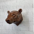 Bear Head Wall Decor Modern Hanging Sculpture 25x19 cm