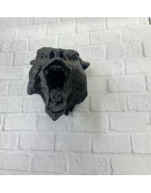 Decorative Black Bear Wall Statue Hanging Gift 25x19 cm