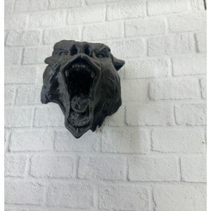 Black Bear Wall Ornament Decorative Hanging Sculpture Home Office Accessory