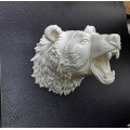 Decorative White Bear Wall Statue Hanging Gift 25x19 cm