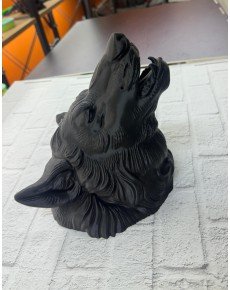 Decorative Hangable Black Bear Head 3D Wall Sculpture 25x19 cm