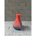 3D Wave Patterned Heart Shaped Decorative Vase Pink 15 cm