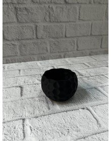 5 cm Small Black Flower Pot Minimal Design Succulent and Cactus Pot