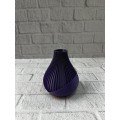 11 cm Purple Minimal Striped Vase Table Top Stylish Decoration Object