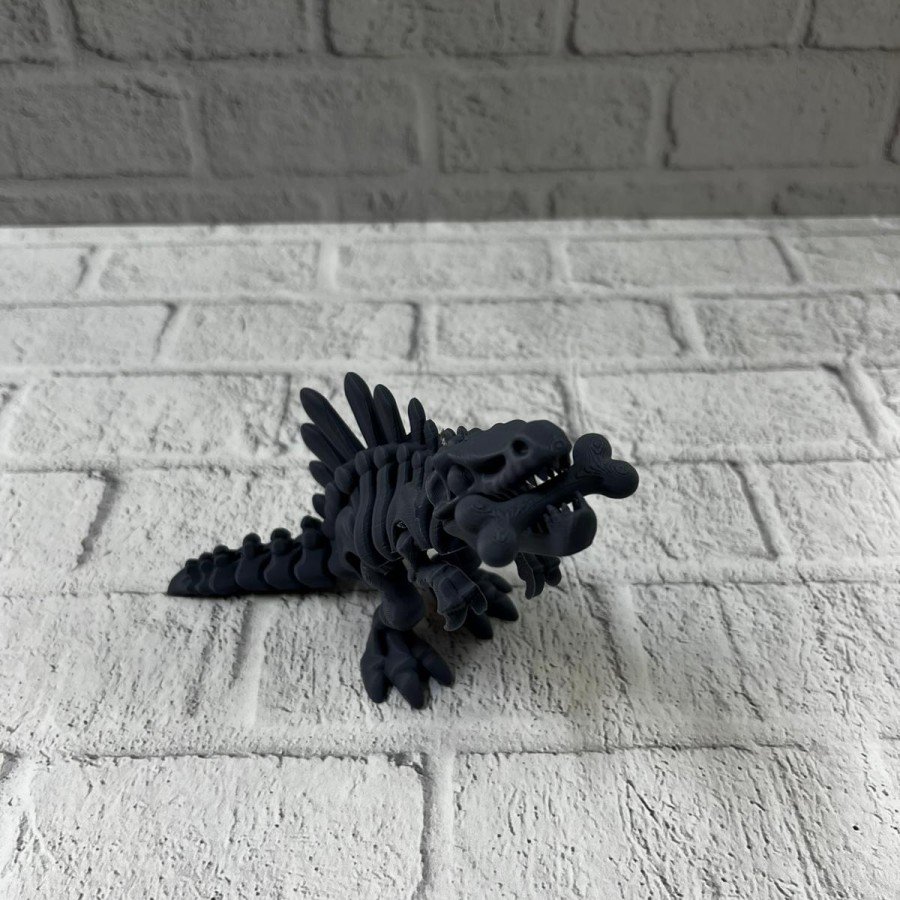 Animated Dinosaur Figure Decorative Toy – Black Design