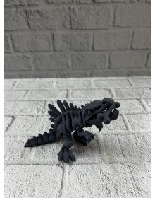Animated Dinosaur Figure Decorative Toy – Black Design