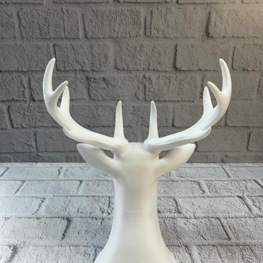 Decorative White Deer Figurine Living Room and Shelf Decor Decorative White Deer Figurine Living Room and Shelf Decor