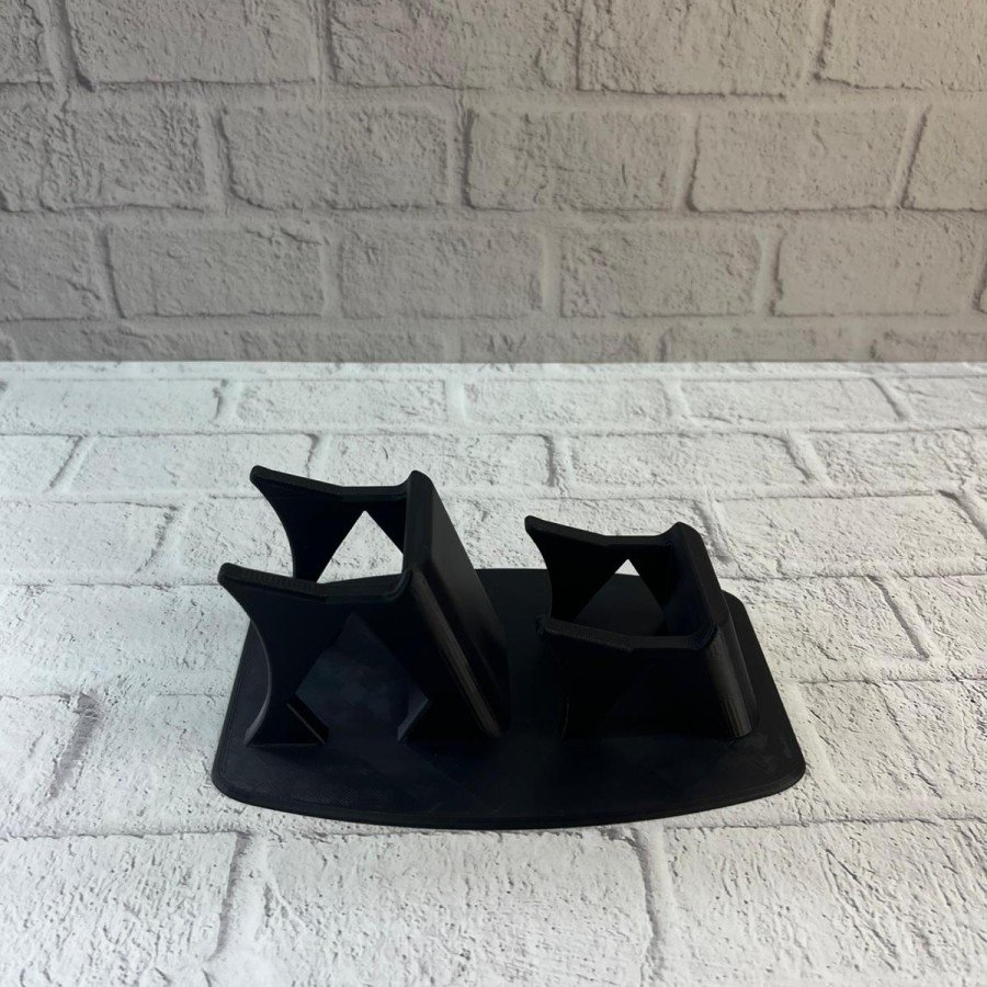 Black Double Gamepad Holder 7x18 cm Game Accessory