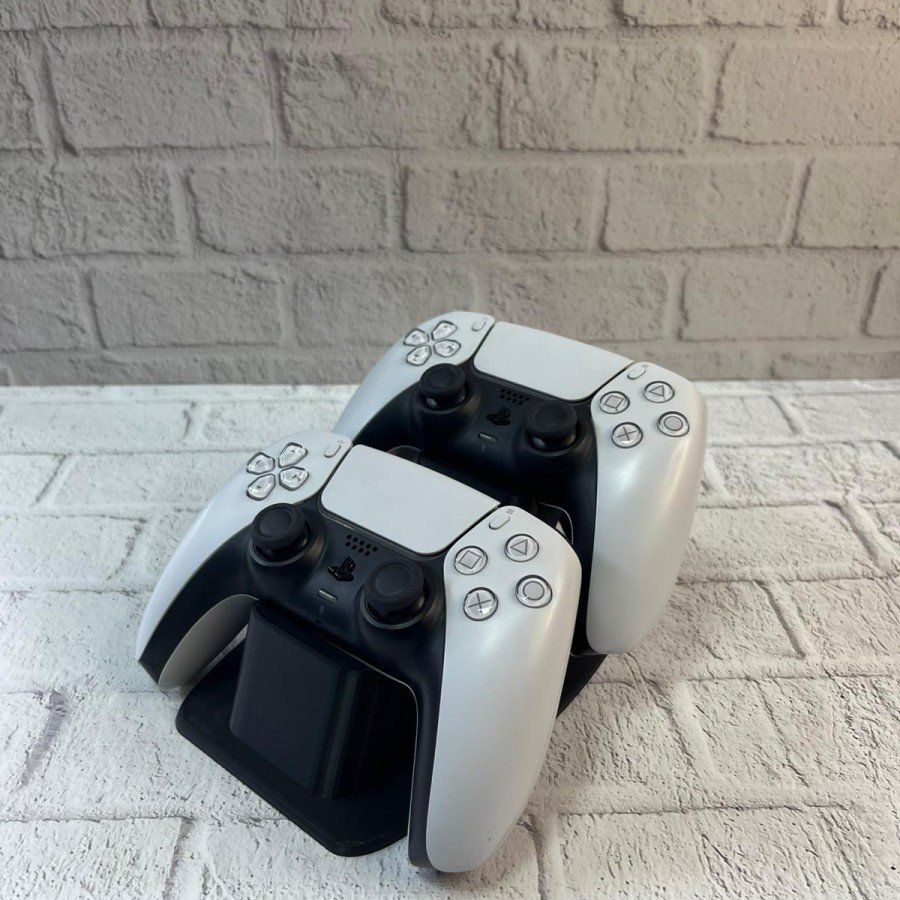 Black Double Gamepad Holder 7x18 cm Game Accessory