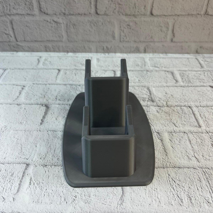Anthracite Double Gamepad Holder 7x18 cm Table and Shelf Arrangement