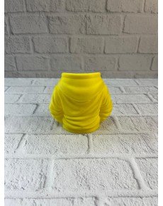 Decorative Yellow Hoodie Pen Holder 10x10 cm