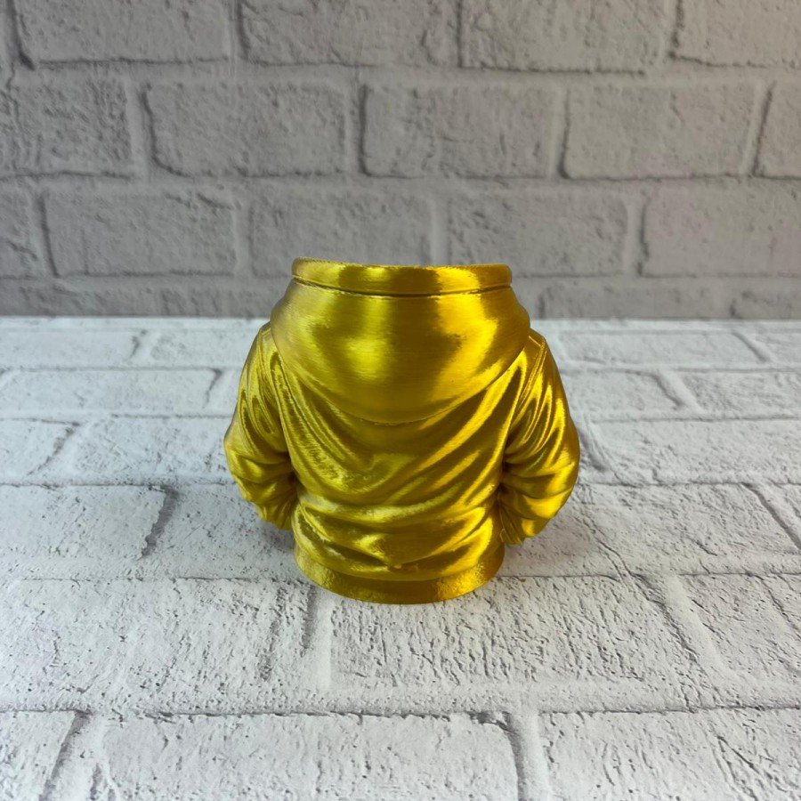 Gold Hoodie Pen Holder 10x10 cm Desktop Organizer