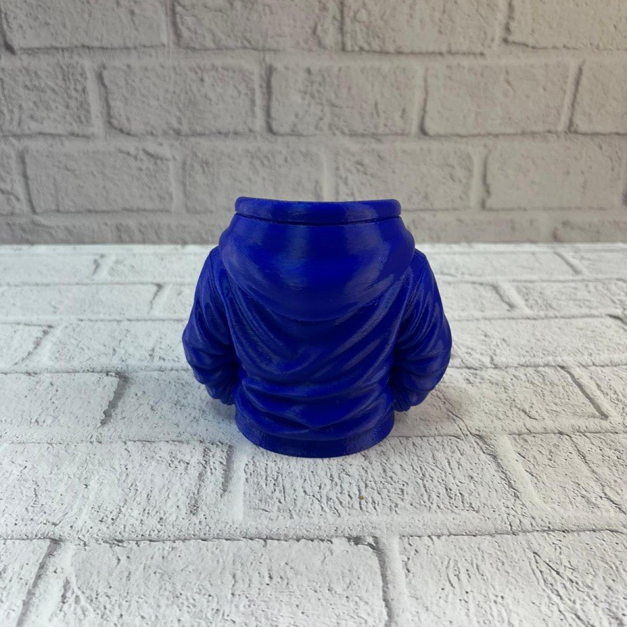 Decorative Navy Blue Hoodie Pen Holder 10x10 cm Decorative Navy Blue Hoodie Pen Holder 10x10 cm