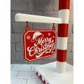 Decorative Lamp with New Year Sign Merry Christmas Illuminated Design