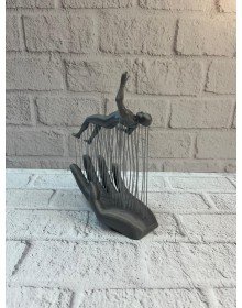 3D Hand Human Figure Gray Modern Home and Office Decor