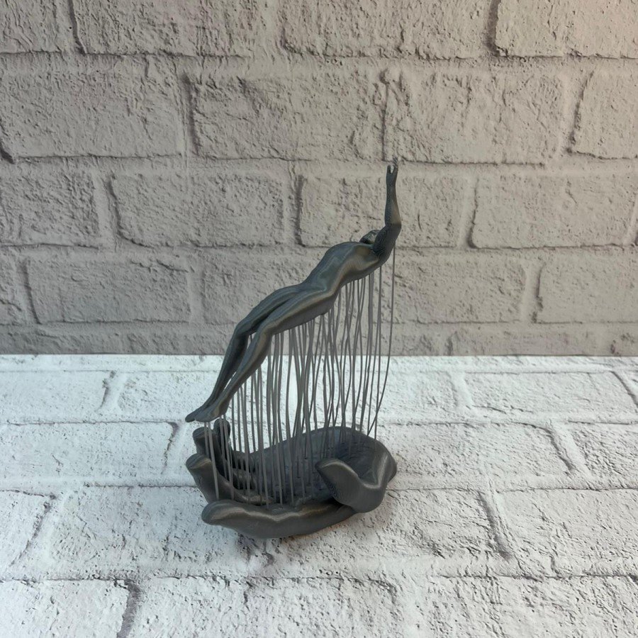 3D Hand Human Figure Gray Modern Home and Office Decor