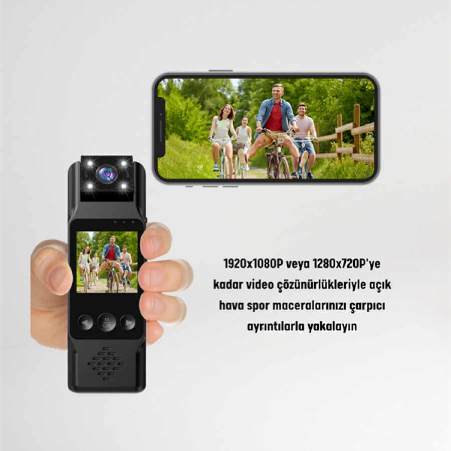 Full HD Mini Camera with Wireless WiFi – Loop Recording and Motion Detection