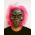 Wild Skull - Silver Skull Pink Hair Skeleton Mask