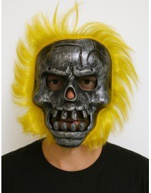 Wild Skull - Metal Skull Blonde Hair Skeleton Mask