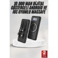 Wireless Powerbank 10000 Mah LED Screen Built-in Wired Fast Charging