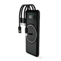 Wireless Powerbank 10000 Mah LED Screen Built-in Wired Fast Charging