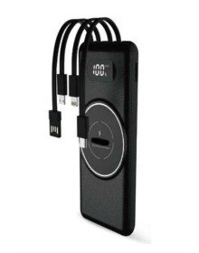 Wireless Powerbank 10000 Mah LED Screen Built-in Wired Fast Charging
