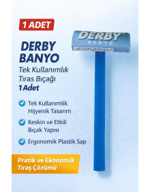 Derby Bathroom Disposable Razor 1 Piece Practical Shaving Razor with Plastic Handle