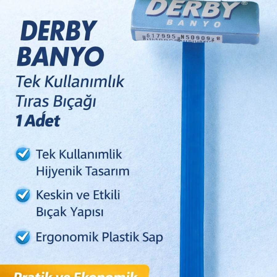 Derby Bathroom Disposable Razor 1 Piece Practical Shaving Razor with Plastic Handle