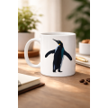 Nihilist Penguin Designed Porcelain Mug MODEL 159 – Minimalist Coffee Cup Special for Those Leaving the Herd – Original Design Gift Mug
