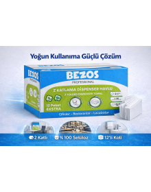 Professional Z-Fold Dispenser Towel 2-Layer 100% Cellulose 20x22 cm 12-Piece Box