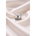 Nomination Bracelet Compatible V Letter Charm – Stainless Steel Letter Module – Personalized Bracelet Accessory