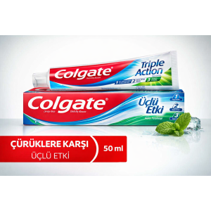 Colgate Triple Effect Toothpaste 50 ml Caries Protection & Fresh Breath 1 PC Colgate Triple Effect Toothpaste 50 ml Caries Protection & Fresh Breath 1 PC