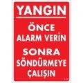 How to Extinguish Fire Warning Sign 25x35 CODE:869
