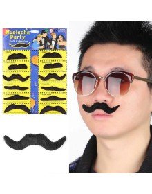 Adhesive Fake Mustache 6 Models 12 Piece Set