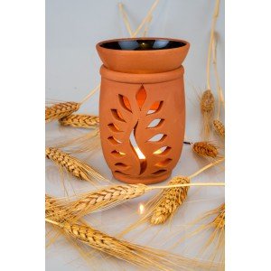 Leaf Model Handmade Pottery Censer Incense Burner