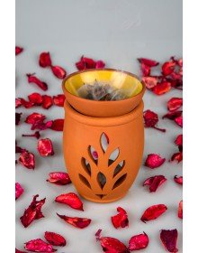Flower of Life Handmade Pottery Censer Incense Burner
