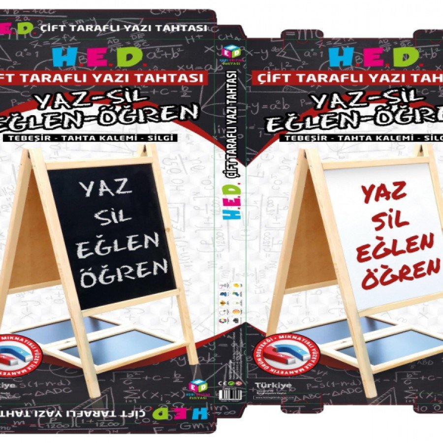 Blackboard Double Sided Stand Magnet Blackboard Set 110 x 60