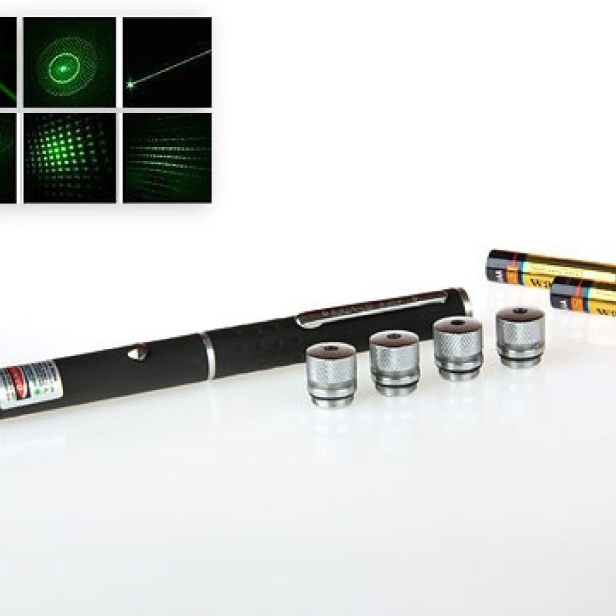 Green Laser Pointer 100 mW 15 Km Effective (5 Heads)