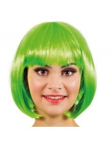 Green Party Wig Short Blunt Hair