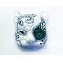 Venetian Cat Model Magnet Made of Green Color Embroidered Ceramic Material