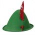 Green Color Red Feather Peter Pan Hat Robin Hood Hat 24X23 cm
