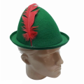 Green Color Red Feather Peter Pan Hat Robin Hood Hat 24X23 cm Green Color Red Feather Peter Pan Hat Robin Hood Hat 24X23 cm