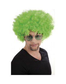 Green Color Curly Afro Bonus Wig