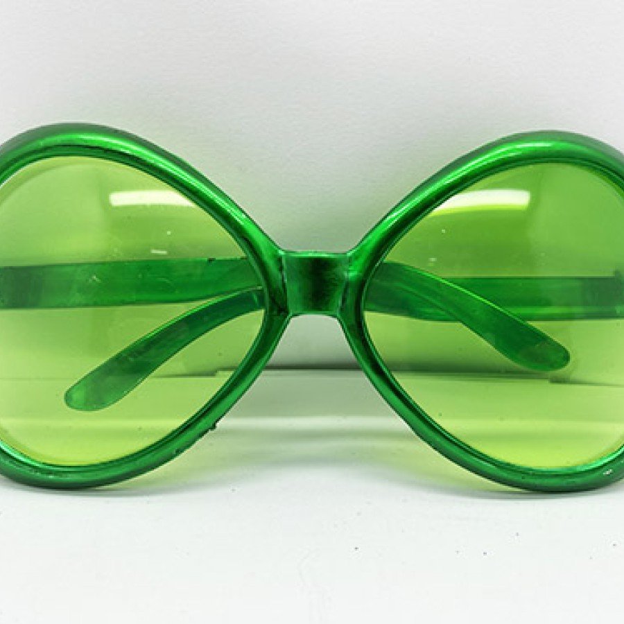 Green Color Yeşilçam Nostalgia 80s 90s Party Glasses 7x16 cm
