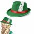 German Bavarian Hat with Green Feathers